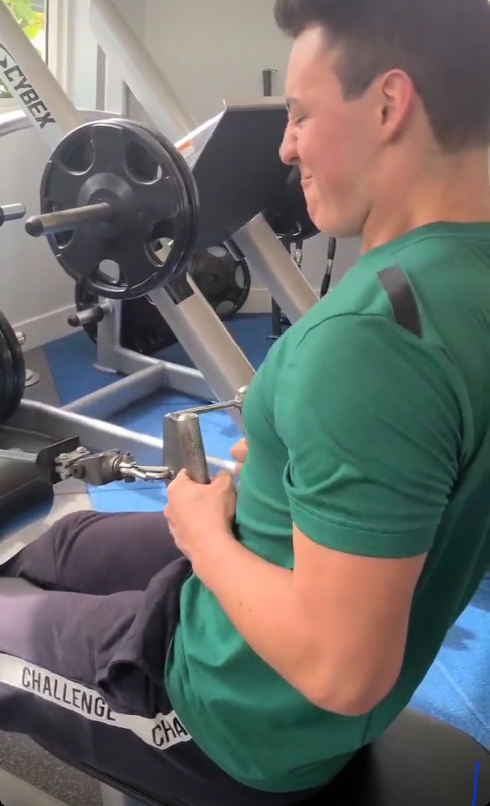 Jake demonstrating a seated cable row