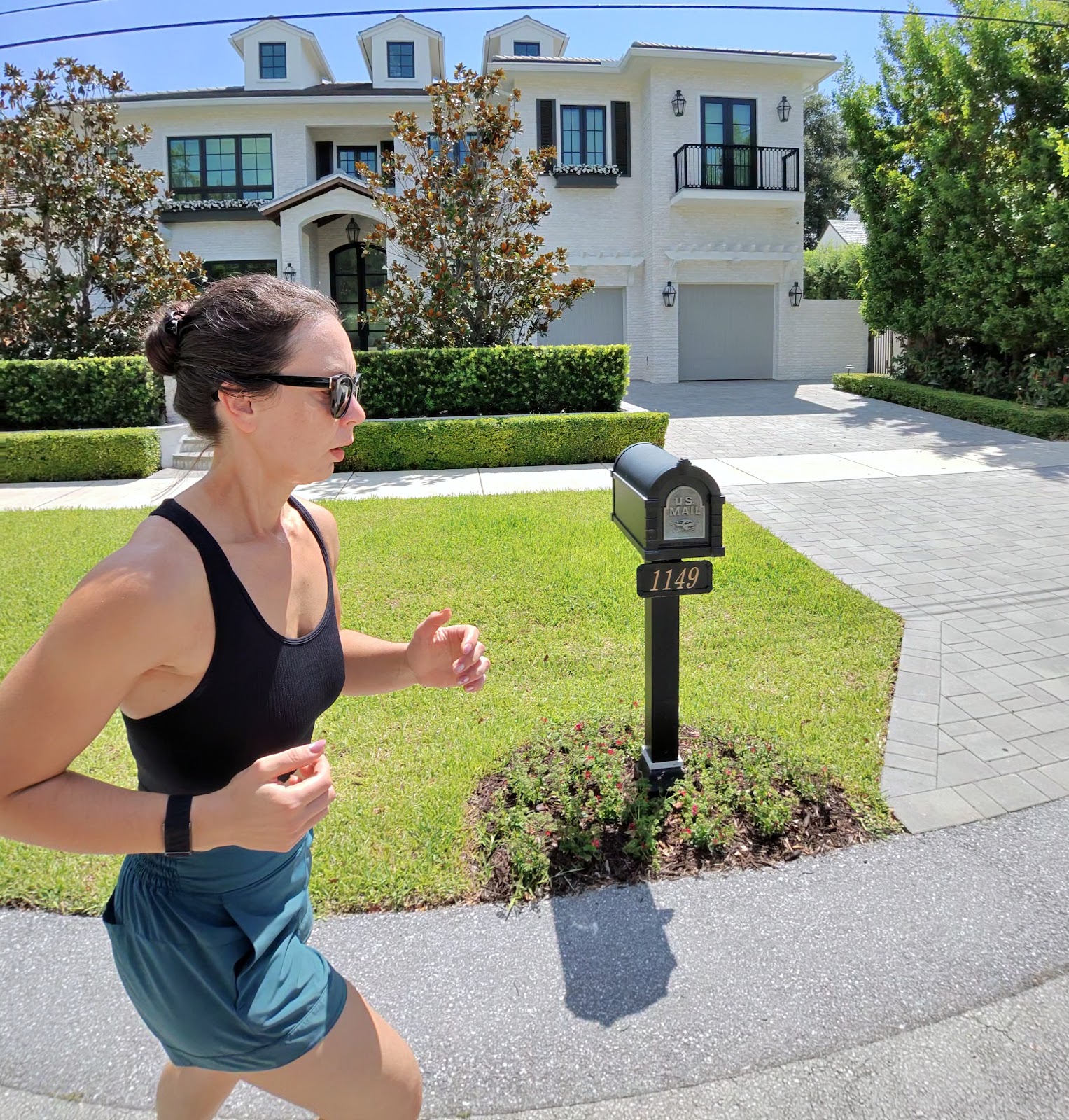 Outdoor training run through the neighborhood